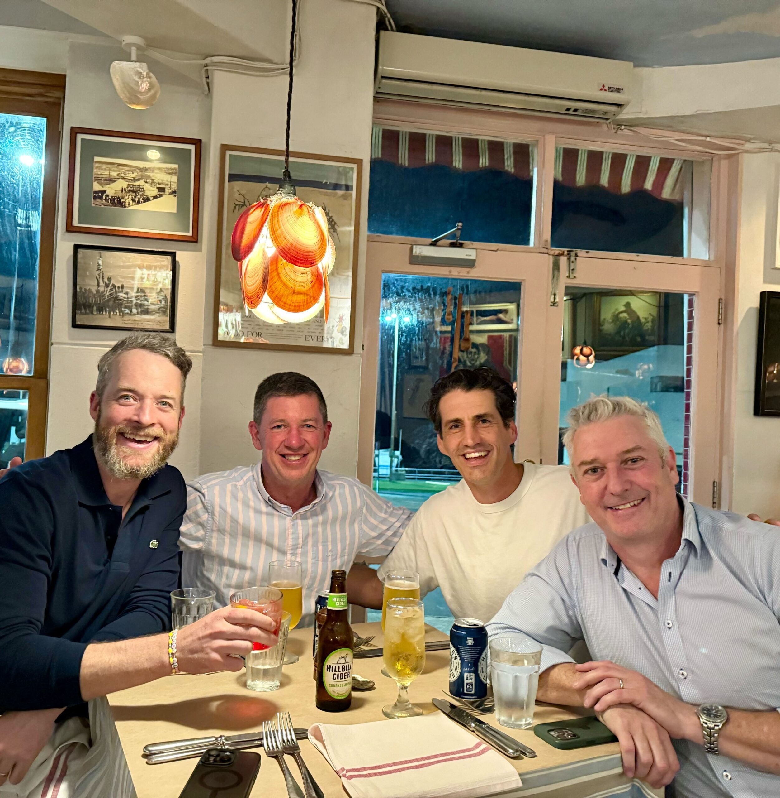 amish Blake, SCA CEO John Kelly, Andy Lee, and Chief Content Officer Dave Cameron